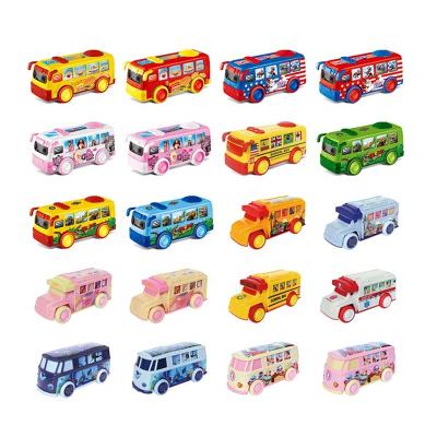 China Friction Toy Cheap Eco-Friendly Coche De Juguete De Inercia Cartoon Toy Vehicle Inertia Plastic Car Friction Operated for sale