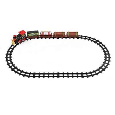 China Slot Toy Educational Diy Railway Classical Model Battery Operated Electric Track Kids Smoking Slot Toy Plastic Train for sale