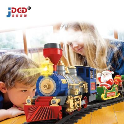 China Slot Toy Christmas Diy Assemble Classical Plastic Smoking Racing Slot Tracks Train Toy Set Railway for sale