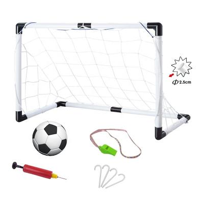 China Plastic And Other Cheap Outdoor Sport Playground Assembly Plastic Kids Soccer Football Goal With Ball And Pump for sale