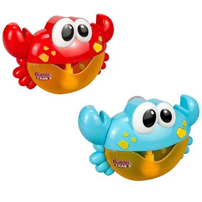 China Crab Plastic Battery Operated Electric Automatic Soap Bubble Machine Kids Bathroom Bubble Blowing Maker for sale