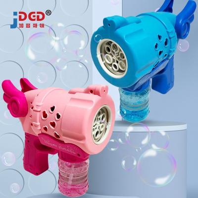 China Super Power Summer Outdoor Games Plastic Plastic Soap Toys Machine Electric Bubble Blowing Gun Shooter for sale