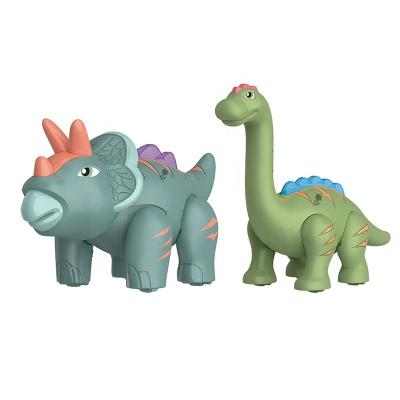 China Magnetic Building Blocks Musical Diy Plastic Assemble Building Children Dinosaur Rod Toy for sale