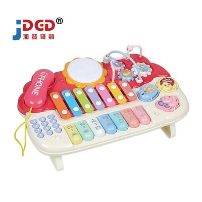 China Educational Funny High Quality Plastic Electronic Musical Keyboard Instrument Baby Piano Educational Study Toy for sale