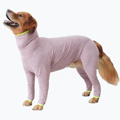 China Large Stocked Comfortable Breathable 4 Leg Puppy Overalls Logo Dog Clothes Winter Blank Designer Turtle Neck Cotton Custom Dog Pajamas for sale