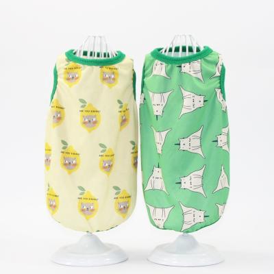 China New Stocked Custom Pet Clothes Sublimation Cute Pattern Printed Summer Dog Shirts Pet Apparel Dog Clothes For Small Large Dogs for sale