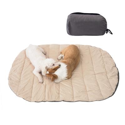 China Travel Pets Accessories Waterproof Travel Portable Outdoor Dog Beds With Stuff Sack Pet Cushion Machine Washable For Medium Large Dogs for sale