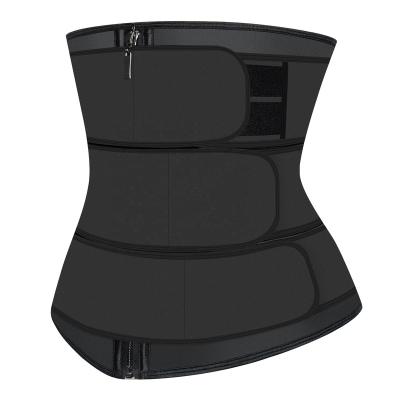 China Wholesale 3 New Latex Straps Zipper Slimming Women Latex Waist Trainer Zipper Belt for sale