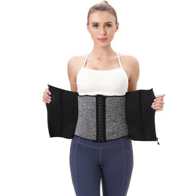 China Private Label Gray Waist Cincher Corset Neoprene Antibacterial Waist Trainer Shaper for sale