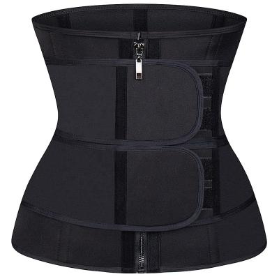 China Wholesale Private Label Logo 6XL Belly Shaper Black Neoprene Waist Trainer Women Waist Trainer Belt 8019 Antibacterial for sale