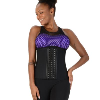 China Wholesale Antibacterial Latex Cotton Corset Plus Size 25 Steel Bone Waist Trainer Slimming Belt for sale