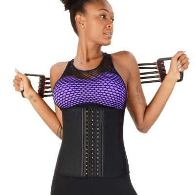 China 25 Steel Bones Antibacterial 3 Layers Latex Waist Cincher Hot Tummy Control Slimming Belt Waist Trainer Sweat Female 8002 for sale