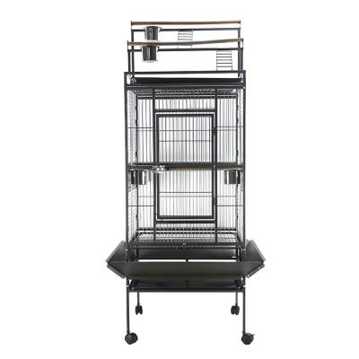 China China Manufacturer Suppliers Luxury Large Breathable Bird Cage Play Top With Tray And Wheels gabbia by uccelli for sale