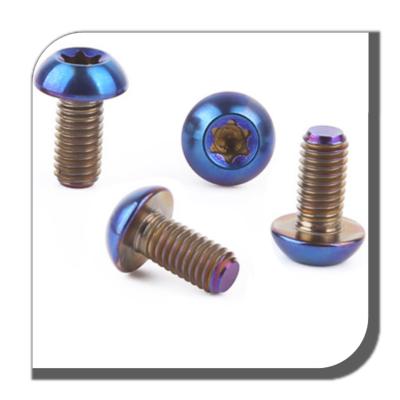 China High Quality Titanium Alloy Pan M5*10mm Color Bolt Bicycle Titanium Bolt M5 for sale