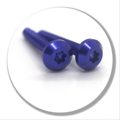 China Colored Anodized Aluminum Pan M5 M6 Round Knob Head Screw for sale