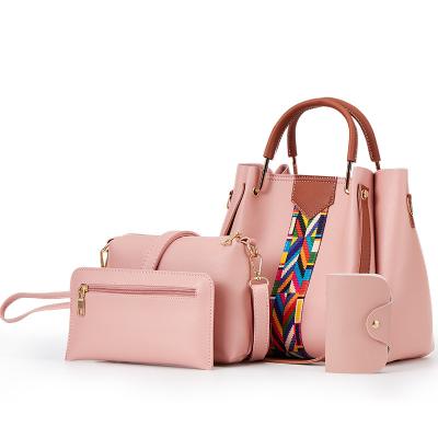 China High Quality Fashion Cheap Price Lady Handbag Women Bag Sets PU Handbags Ladies 4 Pcs In 1 Set for sale