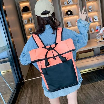 China Fashion Custom Sports Famous Logo Trending Large Capacity College Backpack Plain Foldable School Bag For Girls Boys for sale