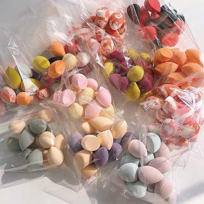 China Custom Colored Latex Polyurethane Rainbow Non Tear Cutting Cosmetic Super Soft Sponge Puff Washable Latex Makeup Blender Esponjasteardrop for sale