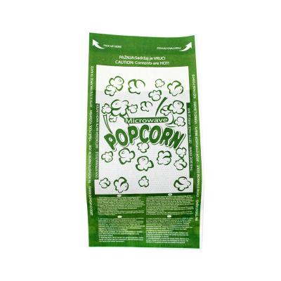 China Wholesale Custom Design Logo Printed Heat Seal Paper Manufacturer's Clear Biodegradable Microwave Popcorn Packaging Paper Bags for sale