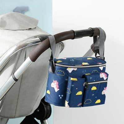 China Simple Stroller Organizer Bag Mommy Nappy Bag Baby Diaper Bag Travel Diaper Bag Changing Basket Hook Buggy Accessories for sale