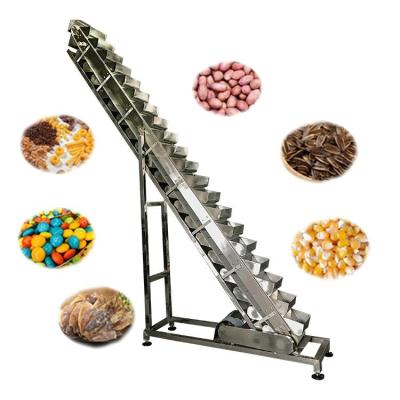 China Multifunctional Factory High Capacity Powder Full Stainless Steel Slant Bucket Lift Conveying Machine for sale