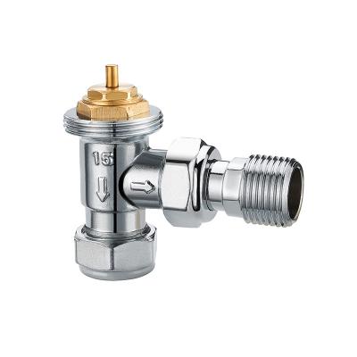 China General Byelearn DN15/DN 1/2 Rust Copper Brass Angle Valve Connect To Metal TRV Tubes With Back Water Valve Lock Shield Brass Angle for sale