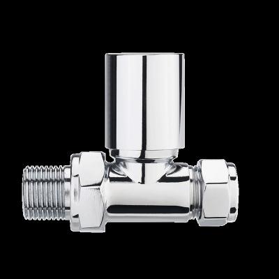 China General MRV BSP Compression Joints Straight Thermostatic Radiator Manual Radiator Valve TRV for sale