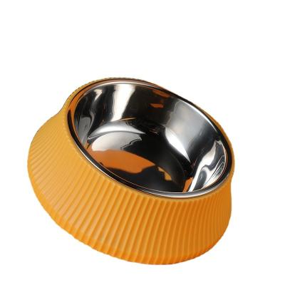 China 2022 Pet Sustainable Product Camping Cat Dog Feeding Aid Bowls Modern Style Stainless Steel Dog Feeding Bowl for sale