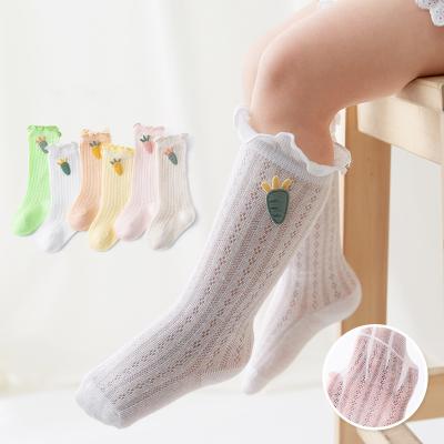 China 2022 Breathable Mesh Baby Knee Socks Newborn Toddler Summer Net Spring Stockings 0-3T Baby Boys Cotton Infant Long Socks for sale