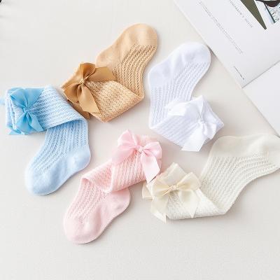 China New Lovely Children's Toddler Socks.Baby Bowknot Breathable Royal Knee Bow Style Girl's High Sock Child's Thigh Highs Above The Knee Sock for sale