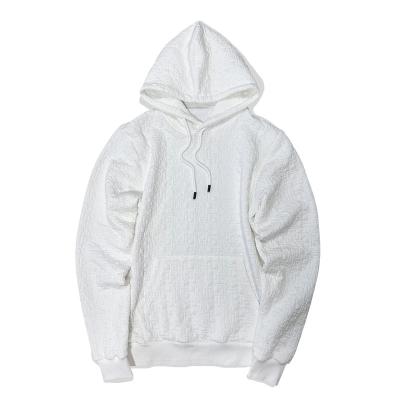 China Wholesale Custom Men's Long Sleeve Solid Color Street Loose Hoodies Leisure Fashion White Anti-wrinkle Hoody Loose Pullover Hoodie for sale