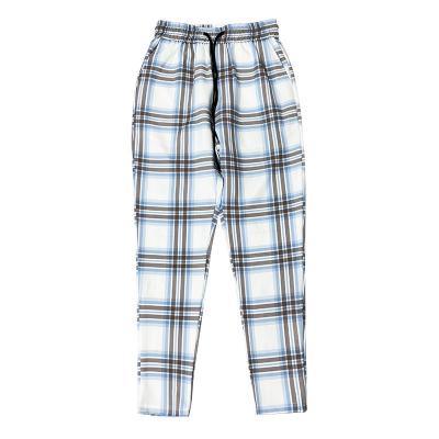 China Wholesale New Design Mens Anti-Wrinkle Pants Polyester Super Soft With Elastic Waistband Plaid Pattern Casual Oversized Pants for sale