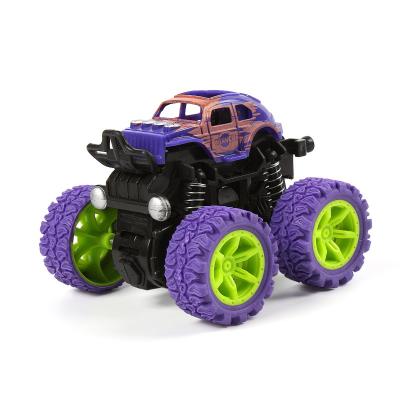 China Hot Sales Purple Children's Toy Four-wheel Drive Vehicle Inertial Off-Road Stunt Ride Rolling 4WD Toy Car for sale