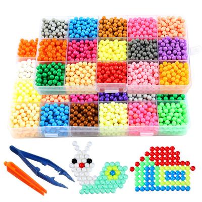 China Train Water Mist Stained Magic Thinking Bead Bean Beads With 15 Colors Sticky Creative DIY 3D Water Beads Children's Educational Toys for sale