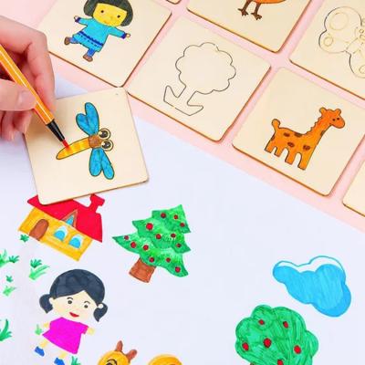 China Painting Drawing Tools Art Sets Students Toys 32pcs 3D Eductional Educational DIY Wooden Board Stationery for Kids for sale