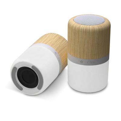 China 2021 Trending Bamboo Wooden Video Call Speaker BT Wireless Speaker With LED Lamp for sale