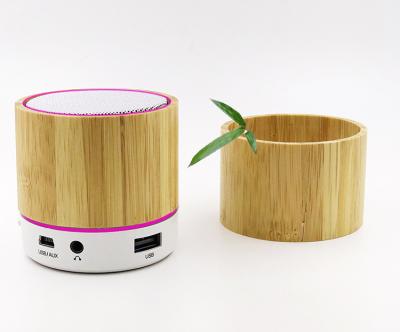 China BT wireless bamboo mobile speaker wireless promotion repurposed speaker multifunctional wireless speaker for sale