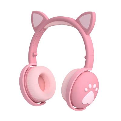 China 2021 Bestselling Wireless Headband Cute Cat Ear Headphones For Girls for sale