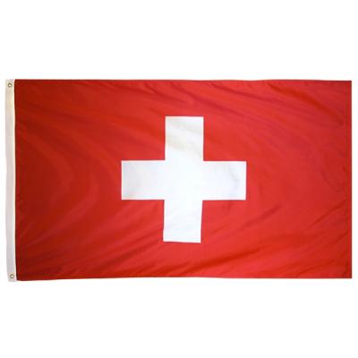 China OEM Available 1 PC Ready To Ship 3x5ft 90x150cm White Cross Che Swiss Flag Switzerland for sale