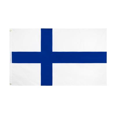 China OEM Available 1 pcs ready to ship 3x5ft 90x150cm Suomen blue cross tasavalta suomi fi fin finland flag for sale