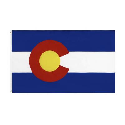 China Wholesale Stock Printed 100% Polyester 3x5 ft USA Colorado State Flag for sale