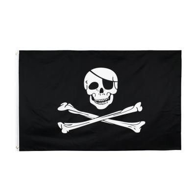 China Hang 1 PC Available Ready To Board 3x5ft 90x150cm Bone Cross Pirate Flag for sale