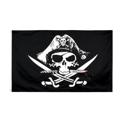 China Hang 1 PC Available Ready To Board 3x5ft 90x150cm Crossbones Sabers Swords Pirate Flag for sale