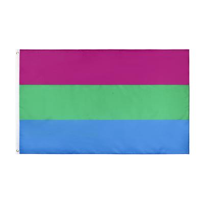 China OEM 1 pc available ready to ship 3x5 ft 90x150cm LGBTQIA Polysexual Pride Romantic Orientation Flag for sale