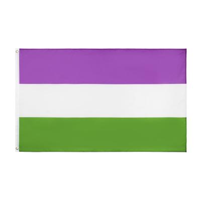 China OEM Available 1 PC Ready To Ship 3x5 ft 90x150cm LGBTQIA Genderqueer Gender Pride Weird Flag for sale