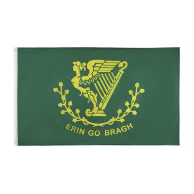 China OEM 1 pc available ready to ship 3x5 ft 90x150cm Ireland Erin Go Bragh Irish Flag for sale