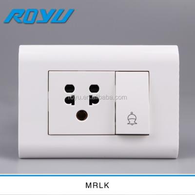 China Light Module Type PC Material Free Combination Switch And Socket 115x86mm for sale