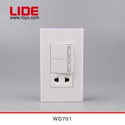 China New Design 3 Gang 2 Pin Residential/Multi-Purpose Electrical Outlet Switch and Socket for Home for sale