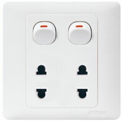 China R62K1Z2 2gang residential/general purpose switch with 2gang sockets for sale