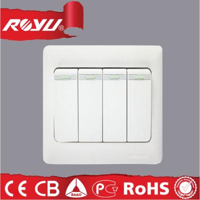 China Original GE company PC in USA electric power on switch, new moddel types of electric wall switches, 4 gang switch light for sale